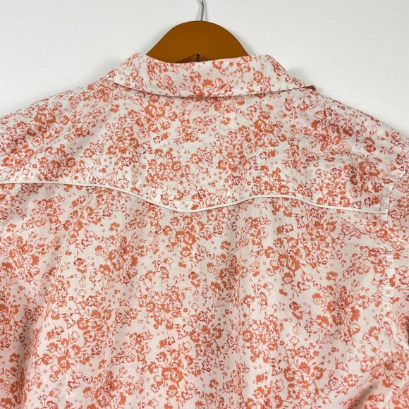 American Eagle Outfitters Floral Snap Button Cowgirl Top Size L - Picture 8 of 14